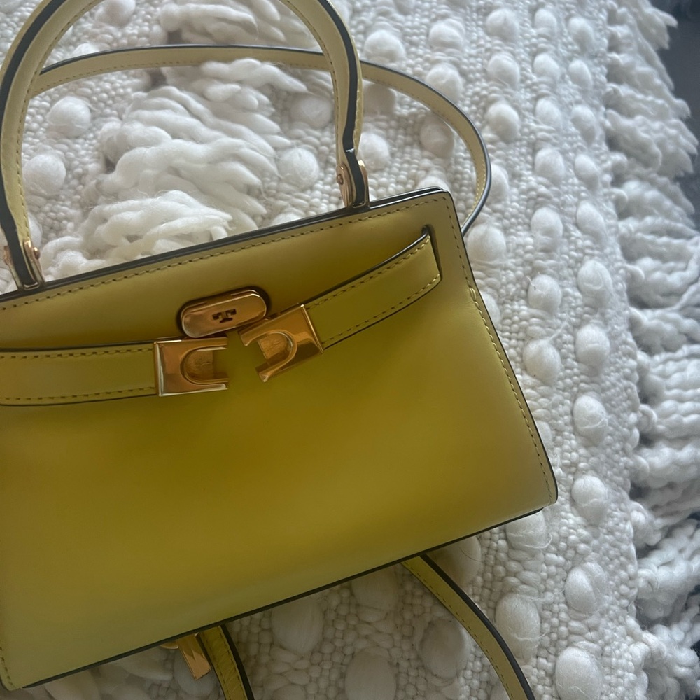 Tory Burch Mini Bag in Yellow with Gold Accents